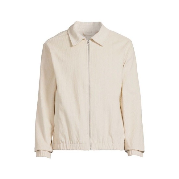 NEW MEN George Cream Soot Corduroy Full Zip Jacket Medium - Picture 4 of 14